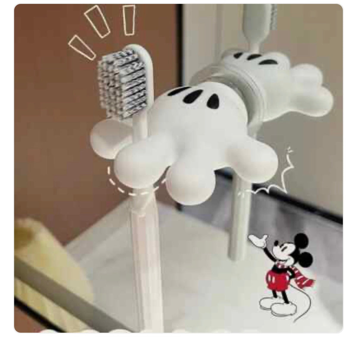 Cute Palm Shape Suction Cup Toothbrush Holder | Wall Mounted Bathroom Toothbrush & Razor Hook (1 Pc)