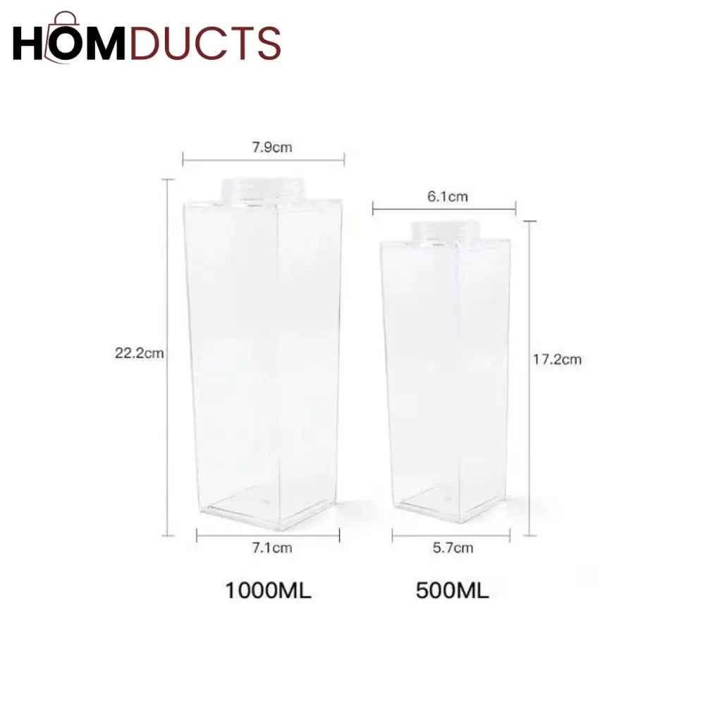 Clear Acrylic Milk Bottle