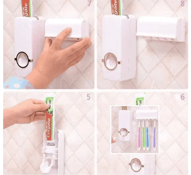 Automatic Toothpaste Dispenser Holder: Convenient Toothpaste Dispenser with Holder