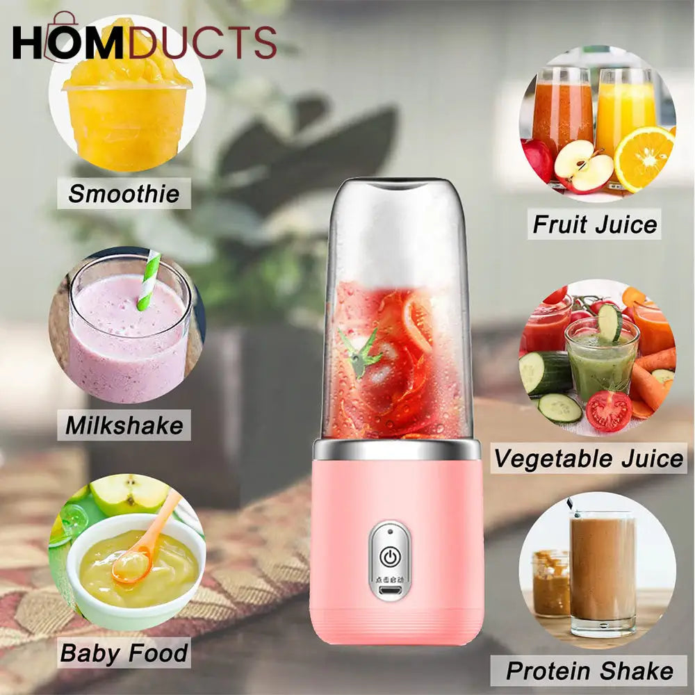 6 Blades Usb Juicer With 300ml Cup
