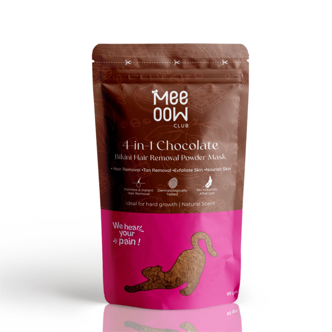 4-in-1 Chocolate Bikini Hair Removal Wax Powder Mask 80g
