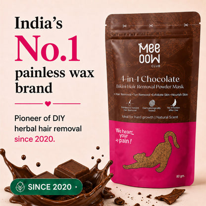 4-in-1 Chocolate Bikini Hair Removal Wax Powder Mask 80g