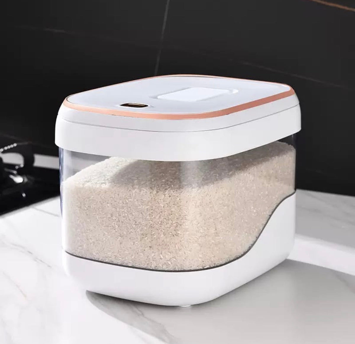 Premium Airtight Rice Storage Container with Measuring Cup & Moisture-Proof Lid | Large Kitchen Food Grain Storage Box