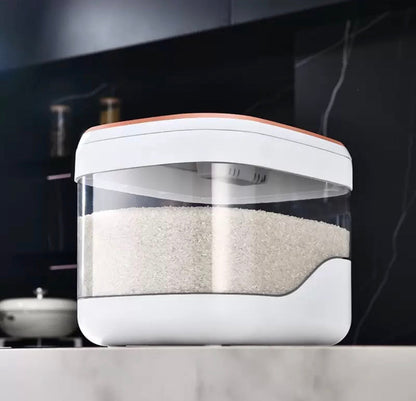 Premium Airtight Rice Storage Container with Measuring Cup & Moisture-Proof Lid | Large Kitchen Food Grain Storage Box
