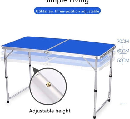 Portable Foldable Aluminum Camping & Picnic Table | Lightweight Indoor & Outdoor Folding Table