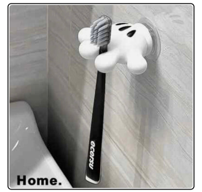 Cute Palm Shape Suction Cup Toothbrush Holder | Wall Mounted Bathroom Toothbrush & Razor Hook (1 Pc)