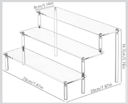 Luxury Acrylic Perfume Organizer Stand – Multi-Tier Vanity Display Shelf