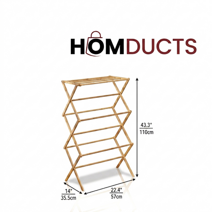 Foldable Multi-Tier Clothes Drying Rack – Portable Space-Saving Laundry Hanger Stand