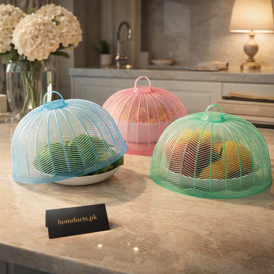 Premium Fly-Proof Food Cover – Thickened Round Mesh Dome (1 Pc) – Multi-Color Kitchen Food Protector