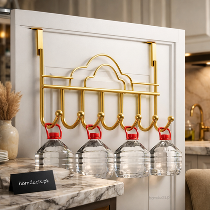 Regalia Luxe Over-the-Door Hook Rack – 7 Golden Hooks