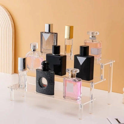 Luxury Acrylic Perfume Organizer Stand – Multi-Tier Vanity Display Shelf