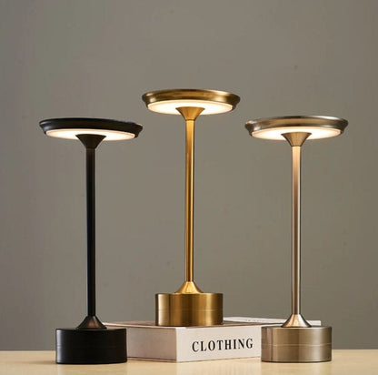Premium LED Touch Table Lamp – Modern Rechargeable Metal Desk & Bedside Lamp