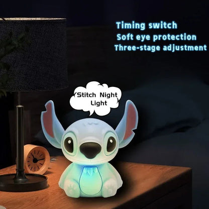 Stitch Silicone Touch Night Light LED Lamp – Cute Cartoon Bedside Lamp for Kids Room, Nursery & Bedroom