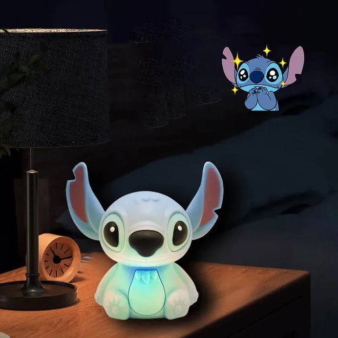 Stitch Silicone Touch Night Light LED Lamp – Cute Cartoon Bedside Lamp for Kids Room, Nursery & Bedroom