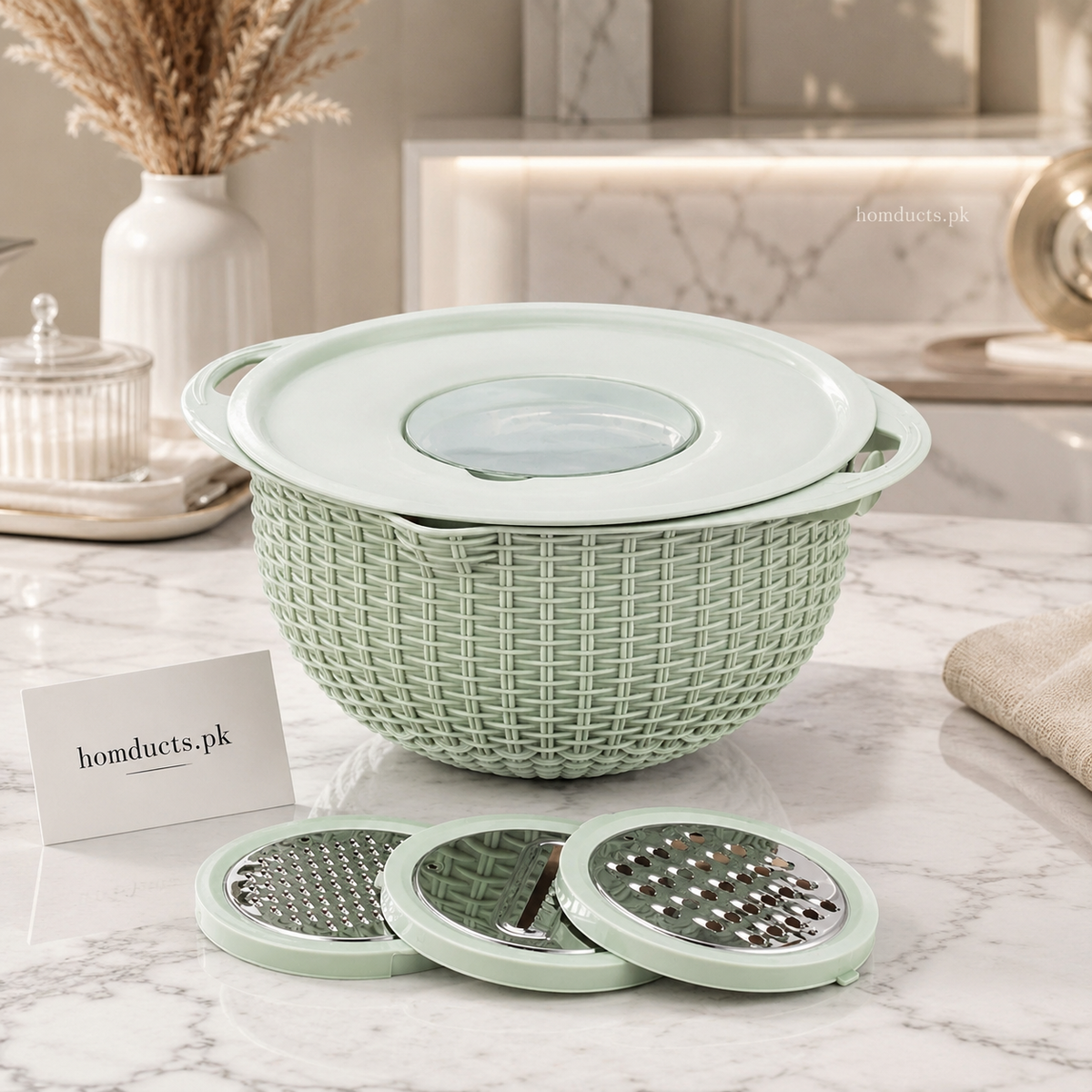 Multifunctional Stainless Steel Strainer & Drain Basket Bowl Set
