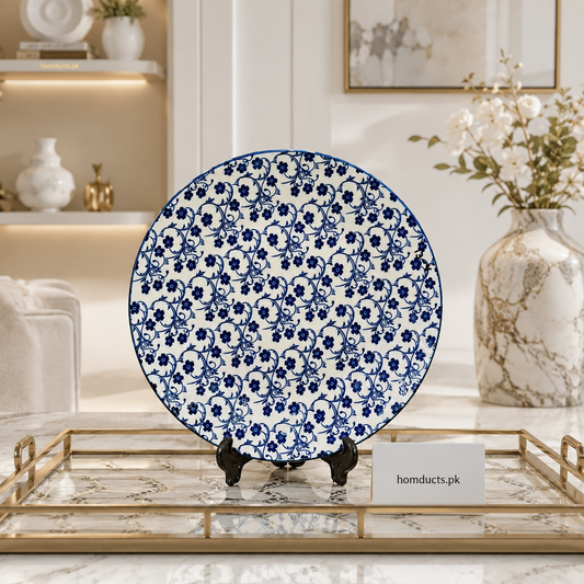 10-Inch Turkish Floral Ceramic Dinner Plate