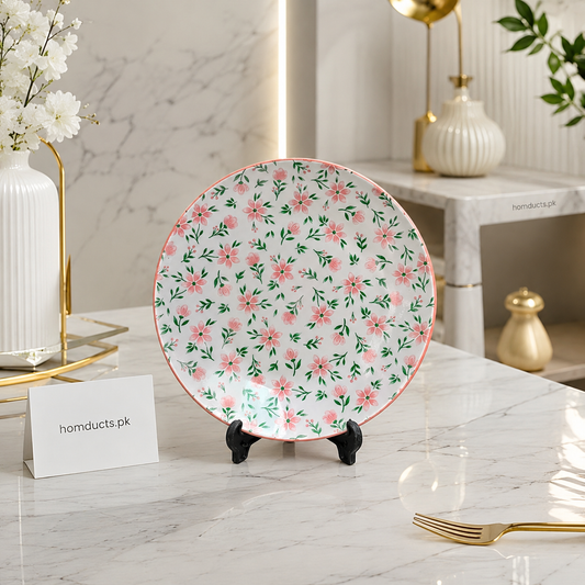 10-Inch Floral Ceramic Dinner Plate