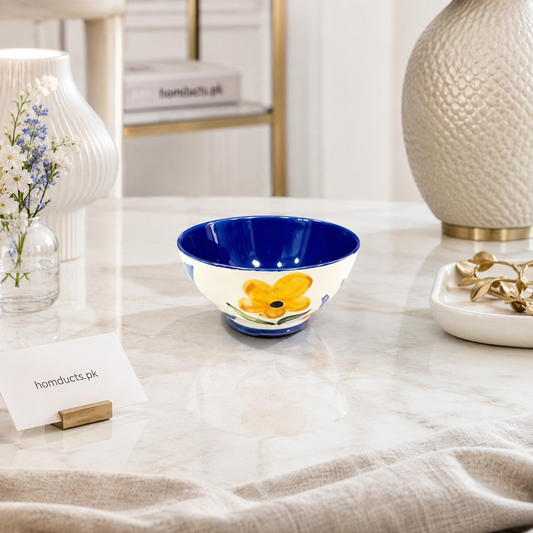 Brilliant 5-Inch Ceramic Cottagecore Floral Bowl – Premium Serving & Dessert Bowl