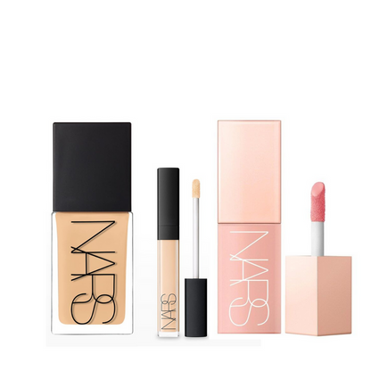NARS Glow Bundle – Light Reflecting Foundation + Concealer + Blush | Full Coverage Makeup Set