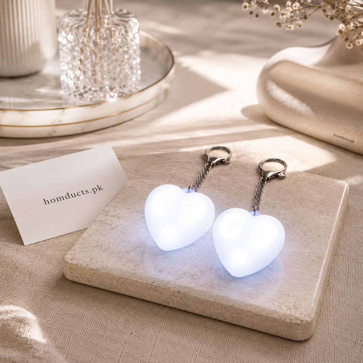 Heart-Shaped LED Purse Finder Keychain – Touch Activated Mini Bag Light with Premium Gift Box (1 Pc)