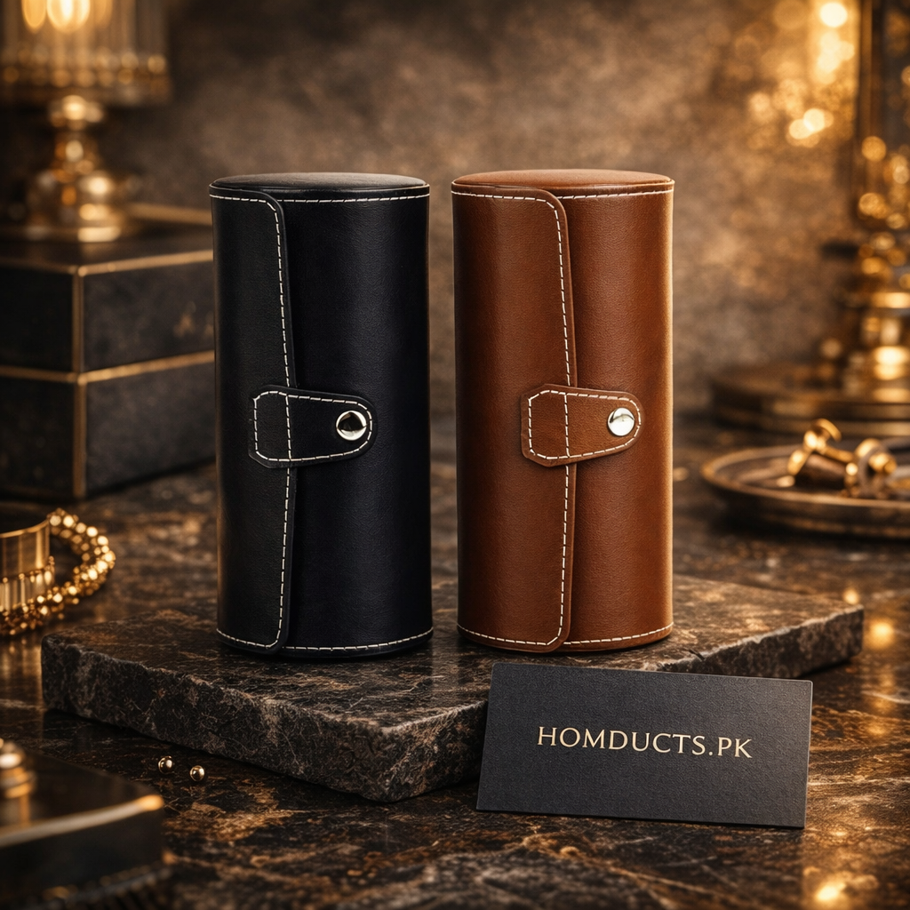 3 Slot Leather Watch Box