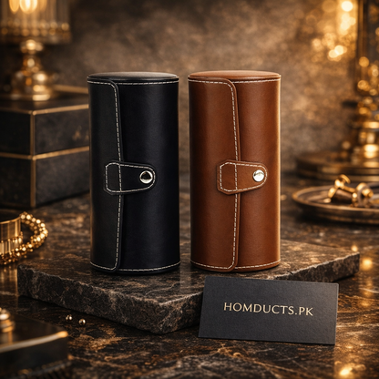 3 Slot Leather Watch Box