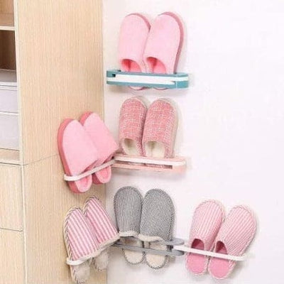 Wall Mounted Slipper Holder Rack | Self-Adhesive Bathroom & Bedroom Shoe Organizer (1 Pc)
