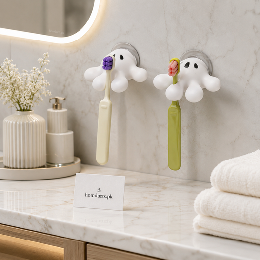 Cute Palm Shape Suction Cup Toothbrush Holder | Wall Mounted Bathroom Toothbrush & Razor Hook (1 Pc)