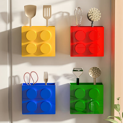 Wall Mounted Sticky Storage Holder Organizer (1 PC) – Multipurpose Self-Adhesive Kitchen & Home Organizer