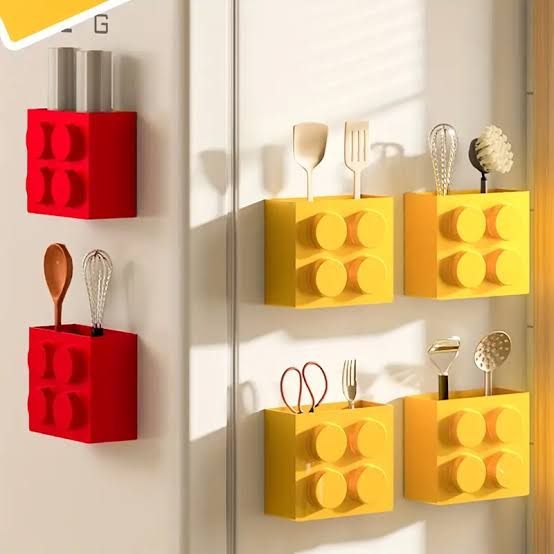 Wall Mounted Sticky Storage Holder Organizer (1 PC) – Multipurpose Self-Adhesive Kitchen & Home Organizer