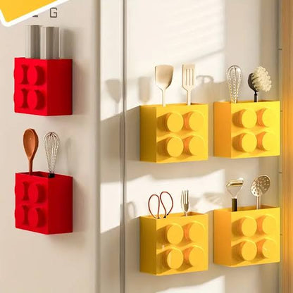 Wall Mounted Sticky Storage Holder Organizer (1 PC) – Multipurpose Self-Adhesive Kitchen & Home Organizer