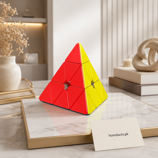 Premium Pyraminx Magic Cube Speed Puzzle | Smooth Rotating Brain Teaser Toy