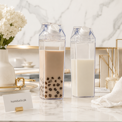 Clear Acrylic Milk Bottle