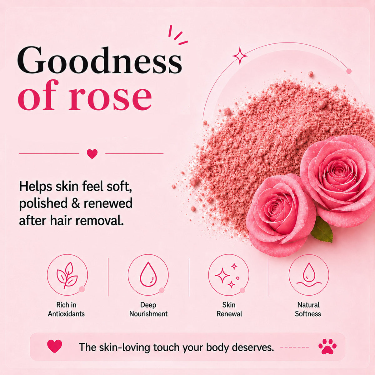 4-in-1 Rose Body Hair Removal Wax Powder Mask fullbody