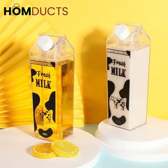 Clear Acrylic Milk Bottle