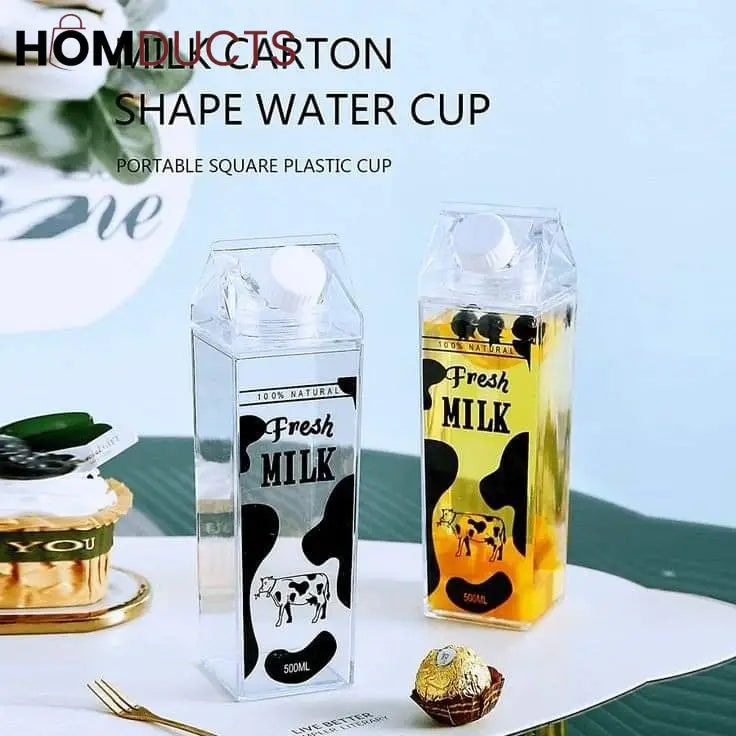 Clear Acrylic Milk Bottle