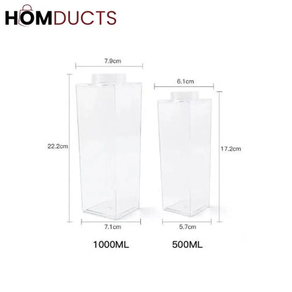 Clear Acrylic Milk Bottle