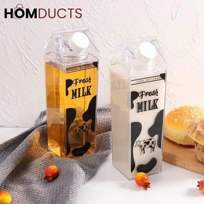 Clear Acrylic Milk Bottle