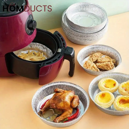 Disposable Aluminium Foil Pan For Air Fryer (10pcs)