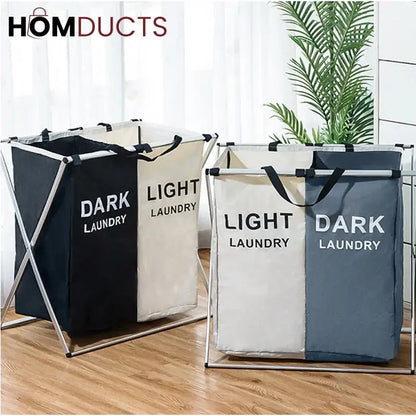 Foldable 2 and 3 Section Laundry Basket