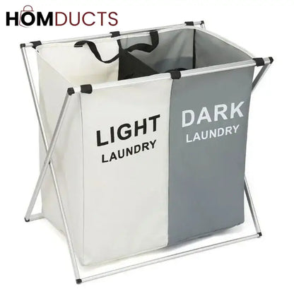 Foldable 2 and 3 Section Laundry Basket