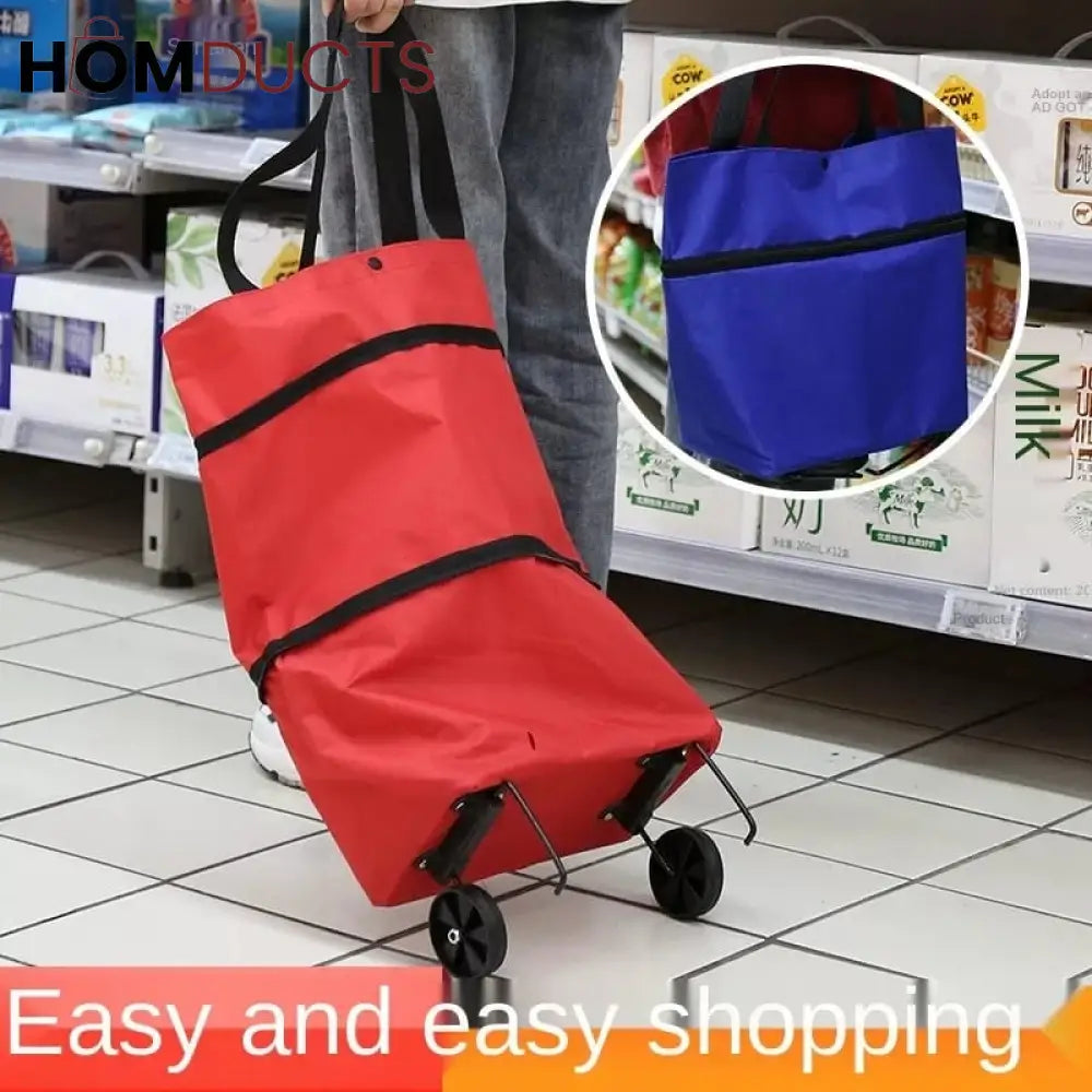 Foldable Trolly bag with wheels