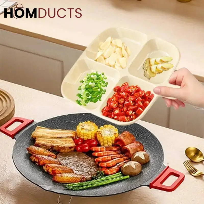 Four Compartment Snack And Serving Tray
