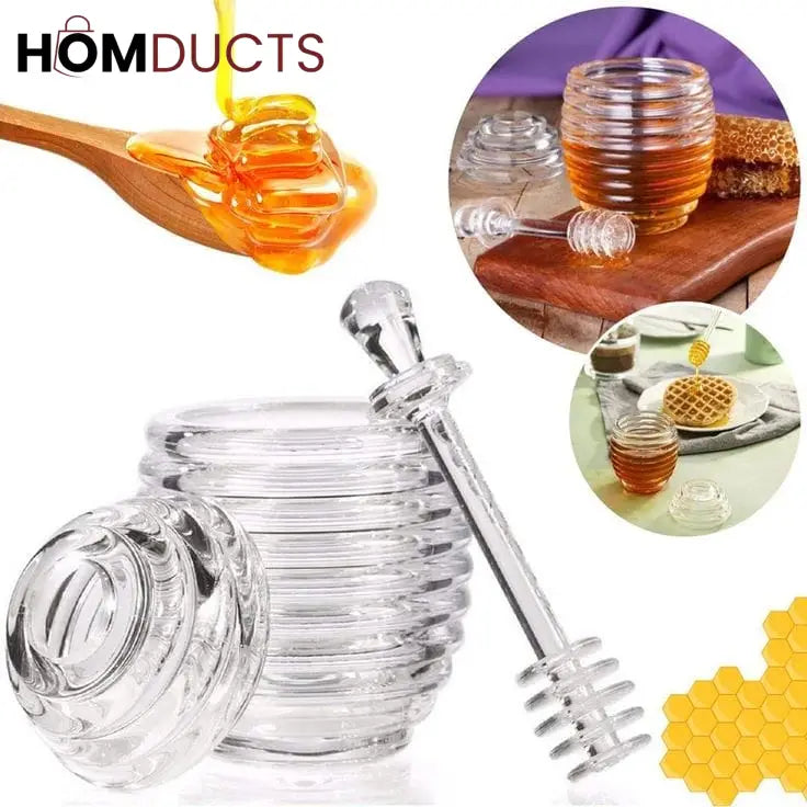 Glass Honey Jar