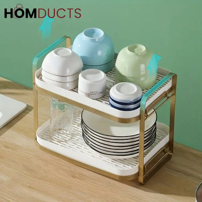 Luxury 2 Tier Drain Storage Rack