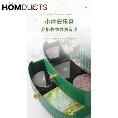 Luxury large Capacity Inside Led Mirror Cosmetic Organizer