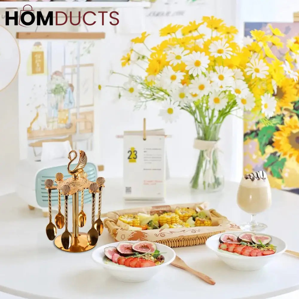 Luxury spoon Set With Stand