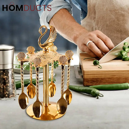 Luxury spoon Set With Stand