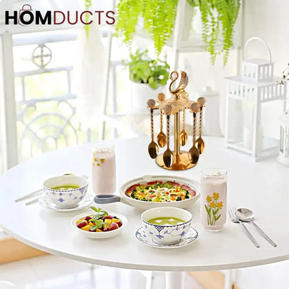 Luxury spoon Set With Stand
