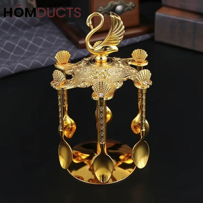 Luxury spoon Set With Stand